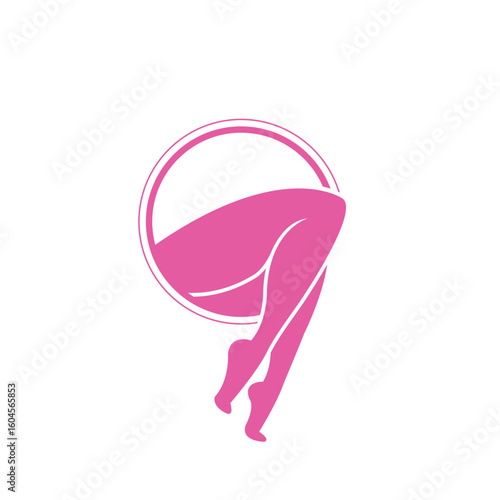women s legs abstract modern logo