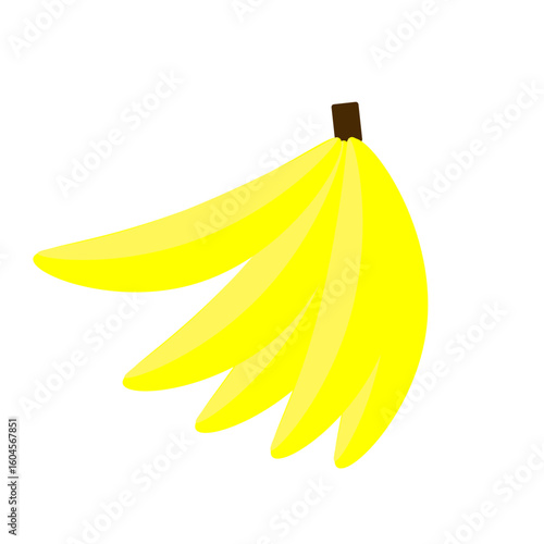 banana on white background vector illustration