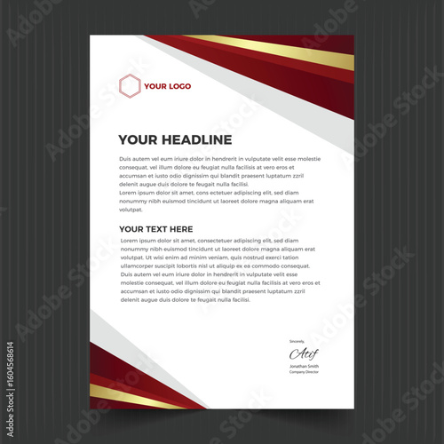 corporate identity template with business letter