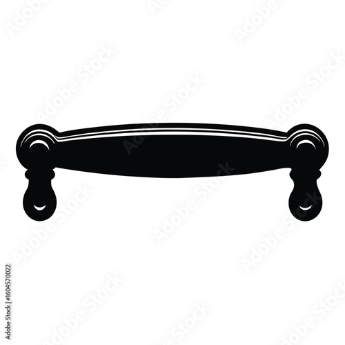 Interior designer element isolated cabinet handle sample on white background