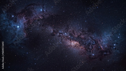 Wallpaper Mural Abstract cosmic scenery with stars and nebulas set in a square frame Torontodigital.ca