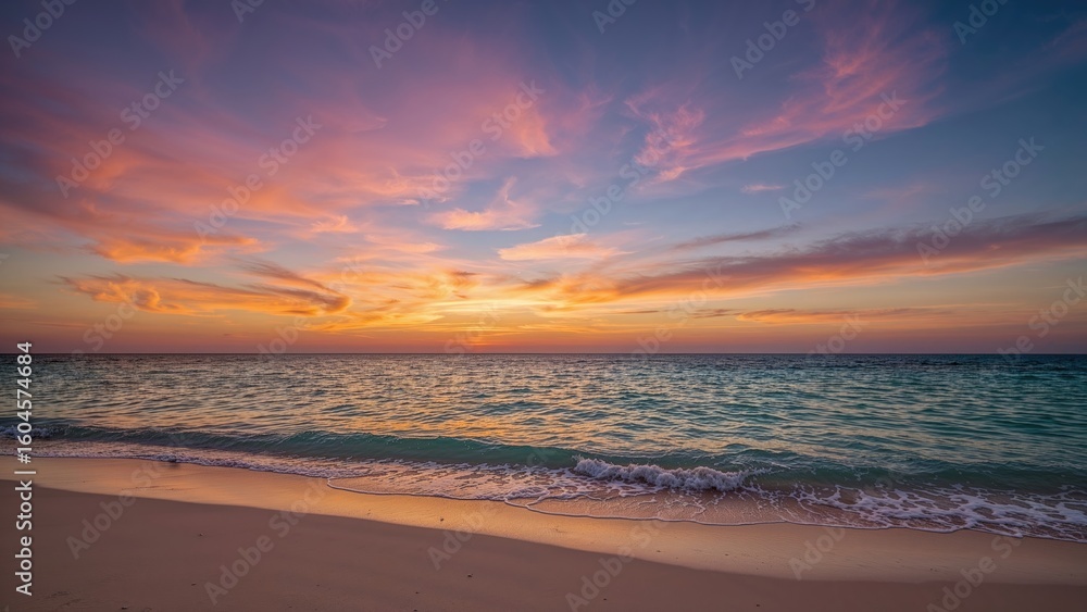 Magnificent sunset view at the waterfront Magnificent sunset view at the waterfront