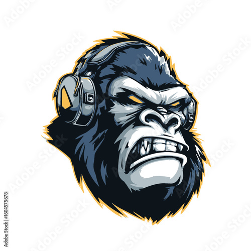 gorilla  mascot vector illustration