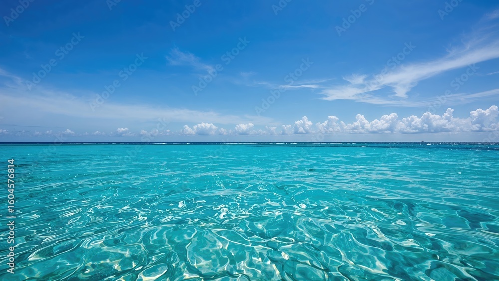 Obraz premium Tranquil Azure Waters Under Sunny Skies