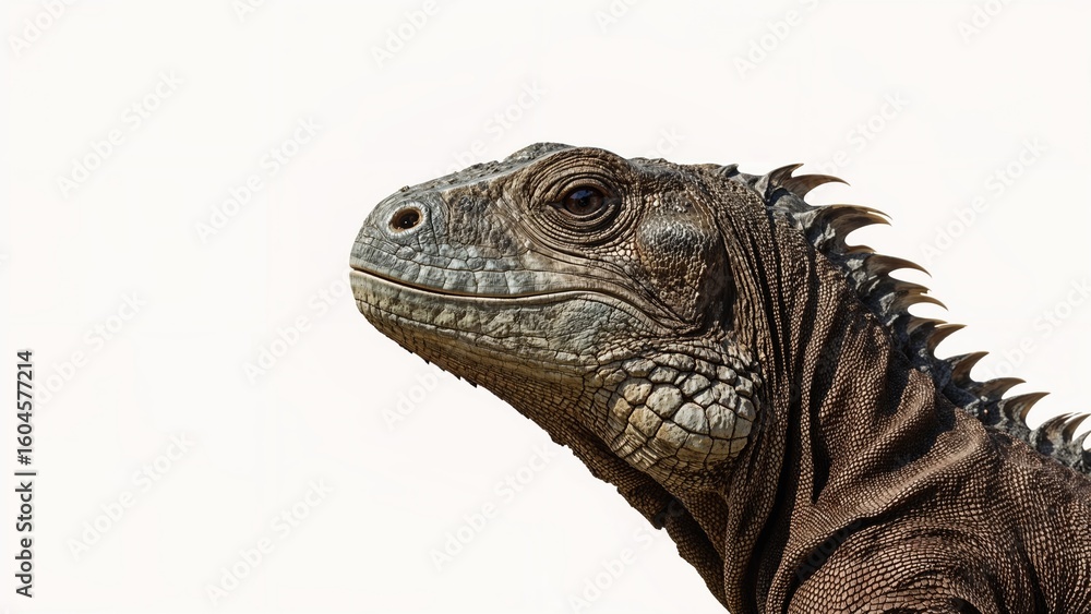 Obraz premium Zoomed-in profile shot of a Komodo dragon