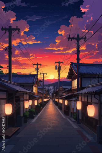 Sunset Silence in Manhattan Avenue