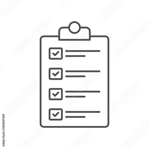 Checklist thinline icon , vector, pixel perfect, illustrator file 
