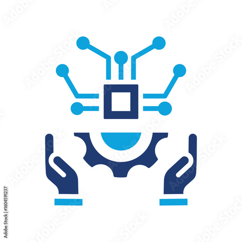 Digital Transformation glyph color icon