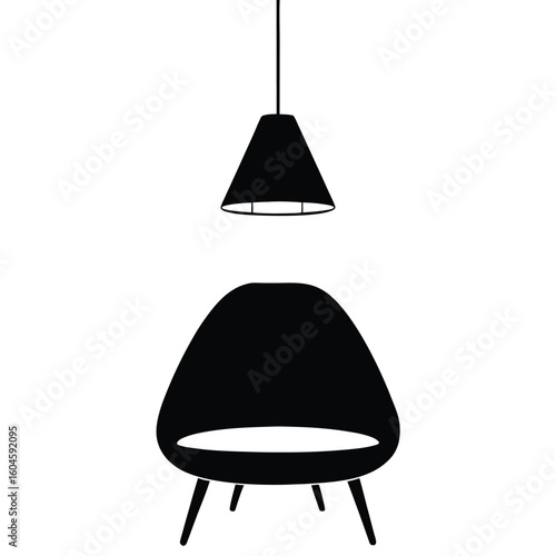 Interior designer element isolated interior catalog on white background