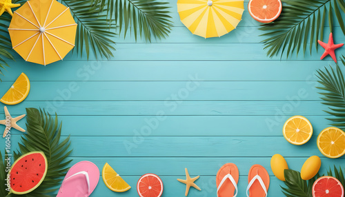 frame with fruits
