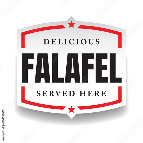 Delicious Falafel label sticker tag