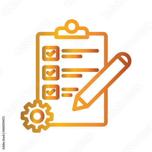Order Processing Color gradient illustration vector icon which can easily modify or edit 

