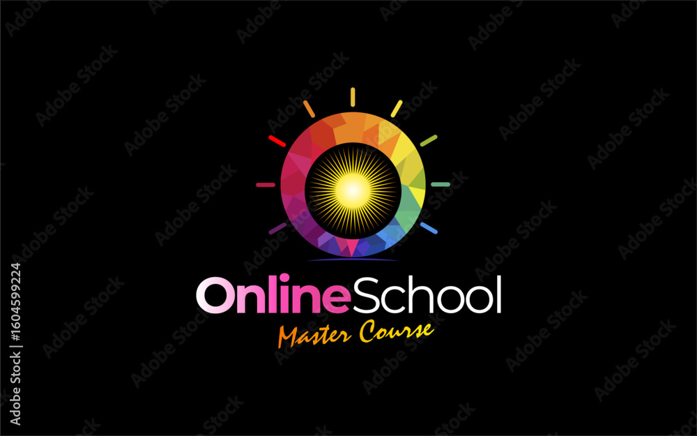 Fototapeta premium Illustration vector graphic of a modern online learning logo design template