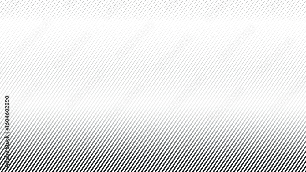 Naklejka premium abstract diagonal line pattern forming gradient transition from white to black for minimal design or background usage 