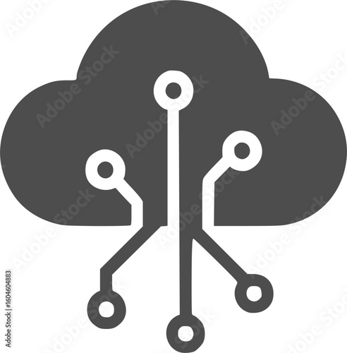 Cloud AI Icon – Connectivity and Data
