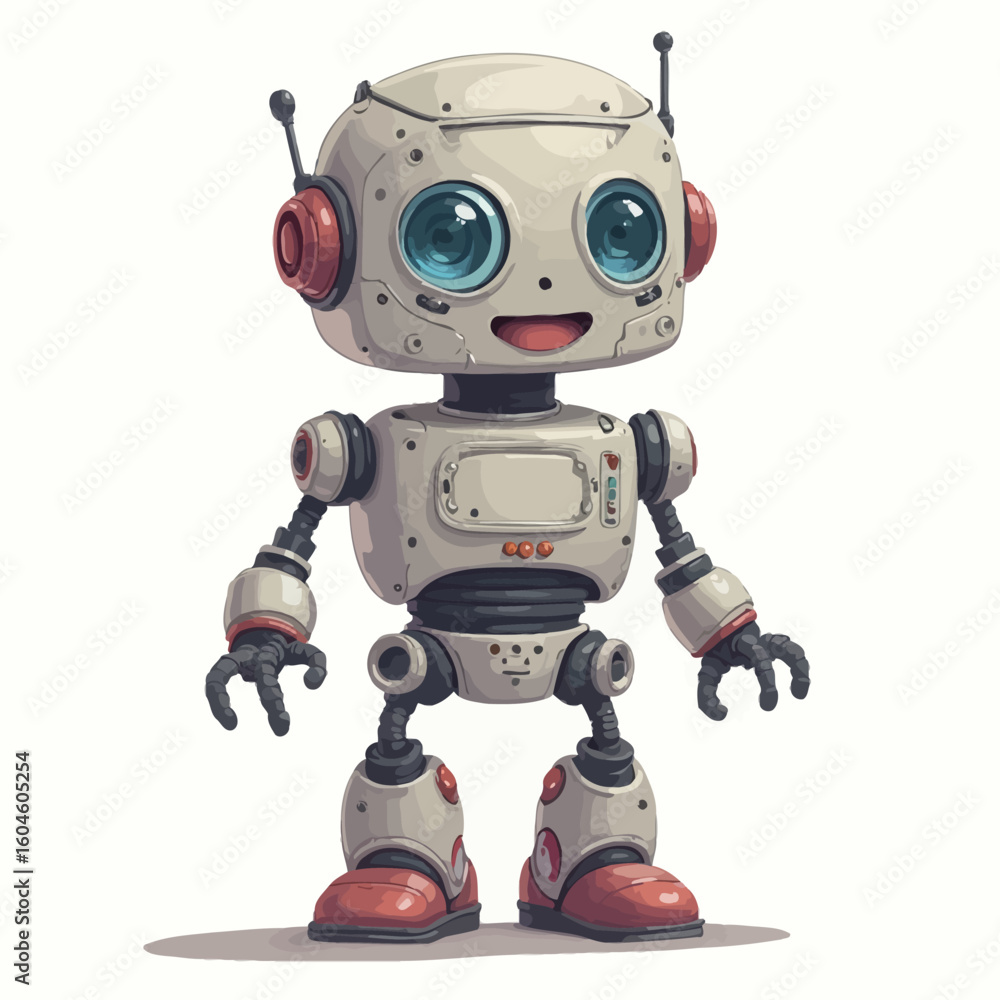 Naklejka premium humanoid robot design very cool