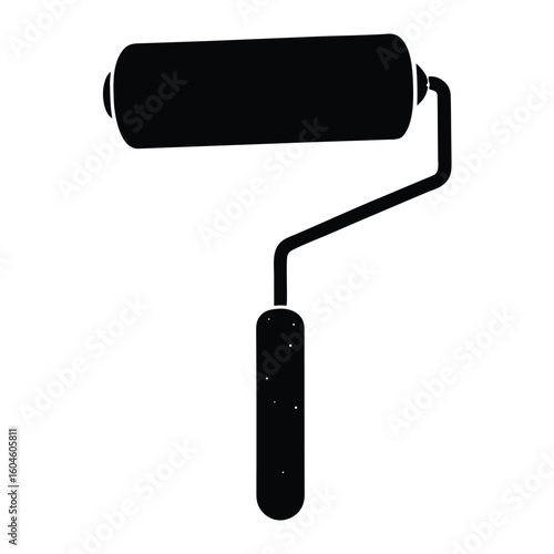 Interior designer element isolated paint roller on white background