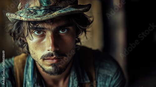 Intense Portrait of a Young Man