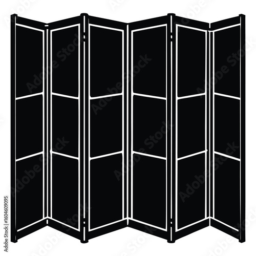 Interior designer element isolated room divider on white background