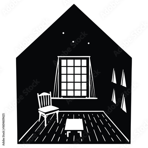 Interior designer element isolated room inspiration photo on white background