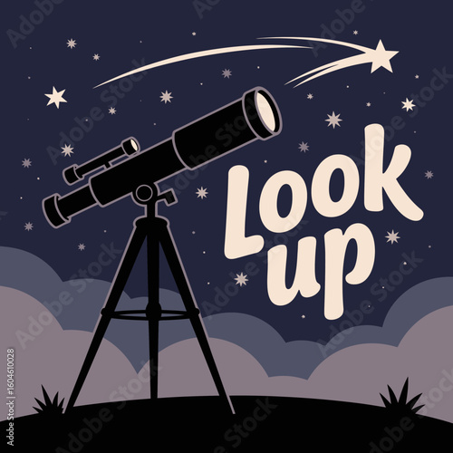 A vintage telescope stands ready under a starry night sky inviting viewers to gaze upwards and explore the wonders of the cosmos