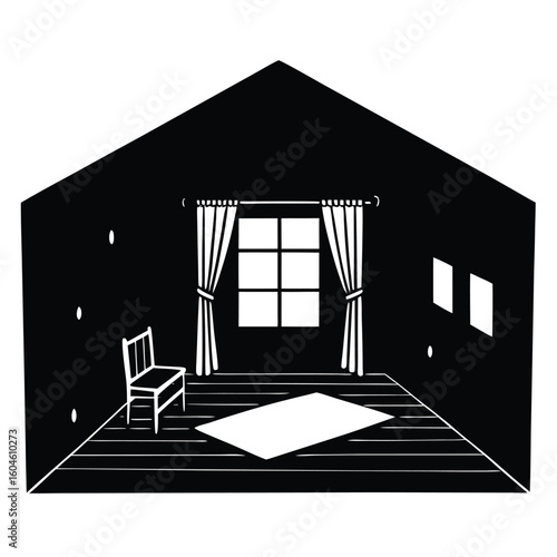 Interior designer element isolated room inspiration photo on white background