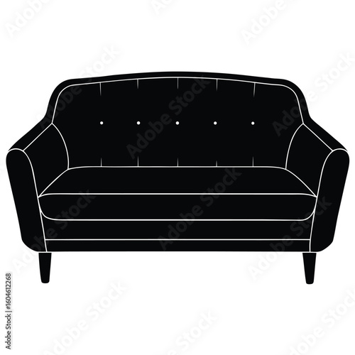 Interior designer element isolated sofa on white background
