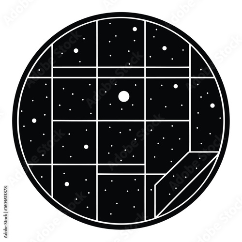 Interior designer element isolated space layout chart on white background