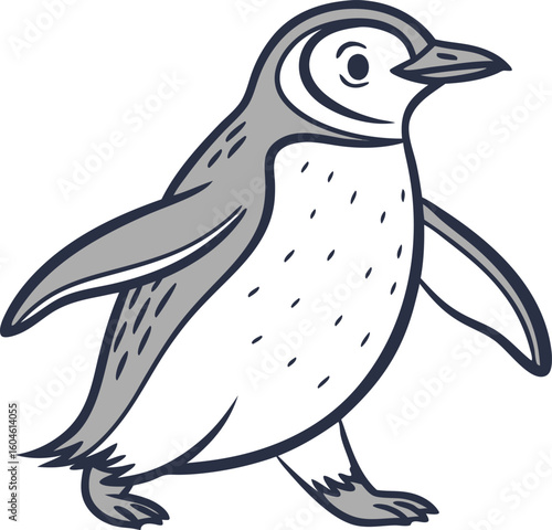 antarctic penguin vector isolated clear background


