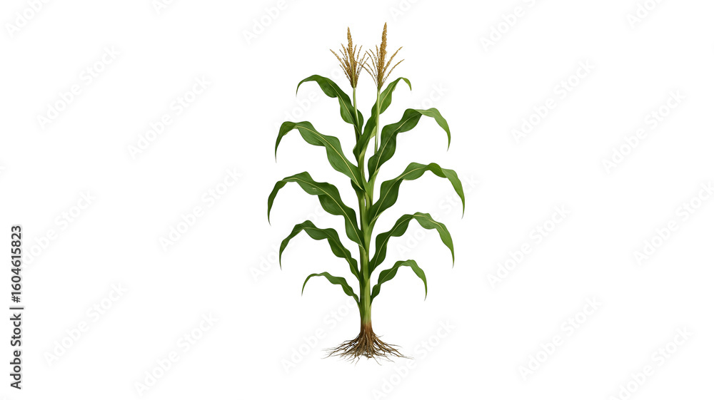 Fototapeta premium Corn plant on transparent background png