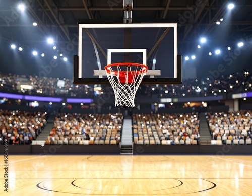 Basketball arena with spectators