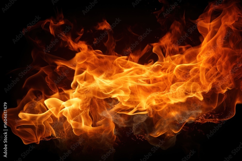 Fototapeta premium Photo fire in flame bonfire burning backgrounds.
