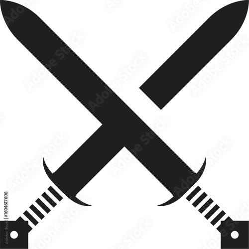 sword silhouette, vector illustration on a white background