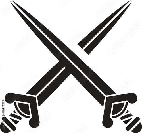 sword silhouette, vector illustration on a white background