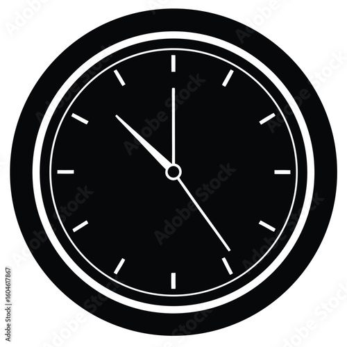 Interior designer element isolated wall clock on white background