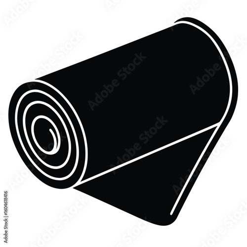 Interior designer element isolated wallpaper roll on white background