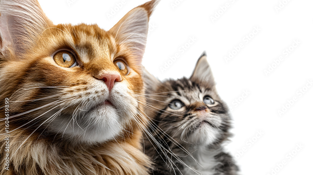 Obraz premium Portrait of a cat Scottish Straight isolated on white background