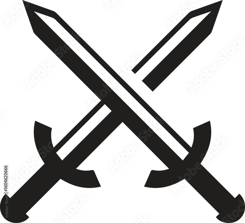 sword silhouette, vector illustration on a white background