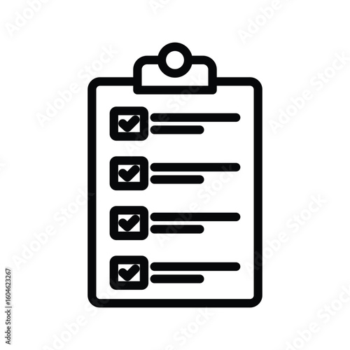 Checklist line icon , vector, pixel perfect, illustrator file 
