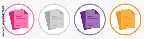 Coloring Documents icon Simple thin line logo set on Transparent Background. EPS 10.  