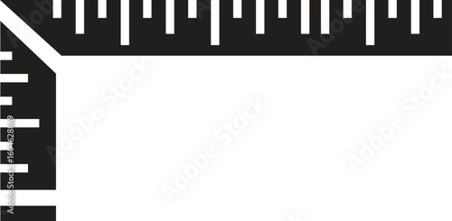 Carpenter angle ruler icon, simple style