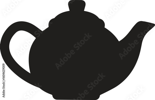 Vector illustration of tea kettle silhouettes