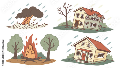 Disaster safety tips for home owners: flood, fire, earthquake, house damage and natural disaster awareness