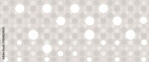 Seamless white & grey polka dot geometric retro background pattern,  design,  minimalist