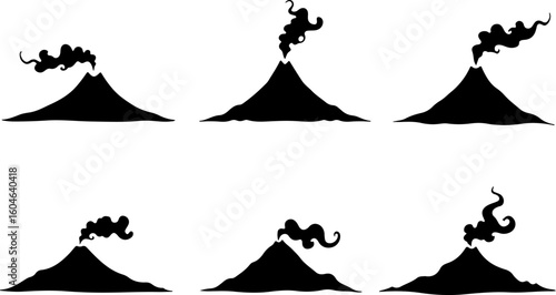 camping, mountains, tent, campfire, silhouette vector bundle