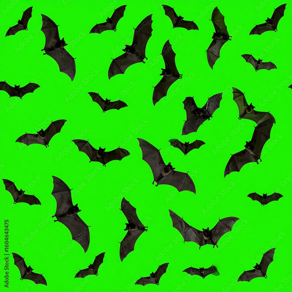 Fototapeta premium Bats on a green background