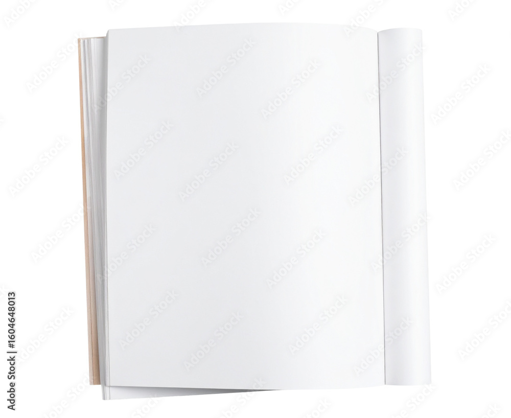 Magazine cover isolated on transparent background. Cut out blank brochure Magazine cover isolated on transparent background. Cut out blank brochure