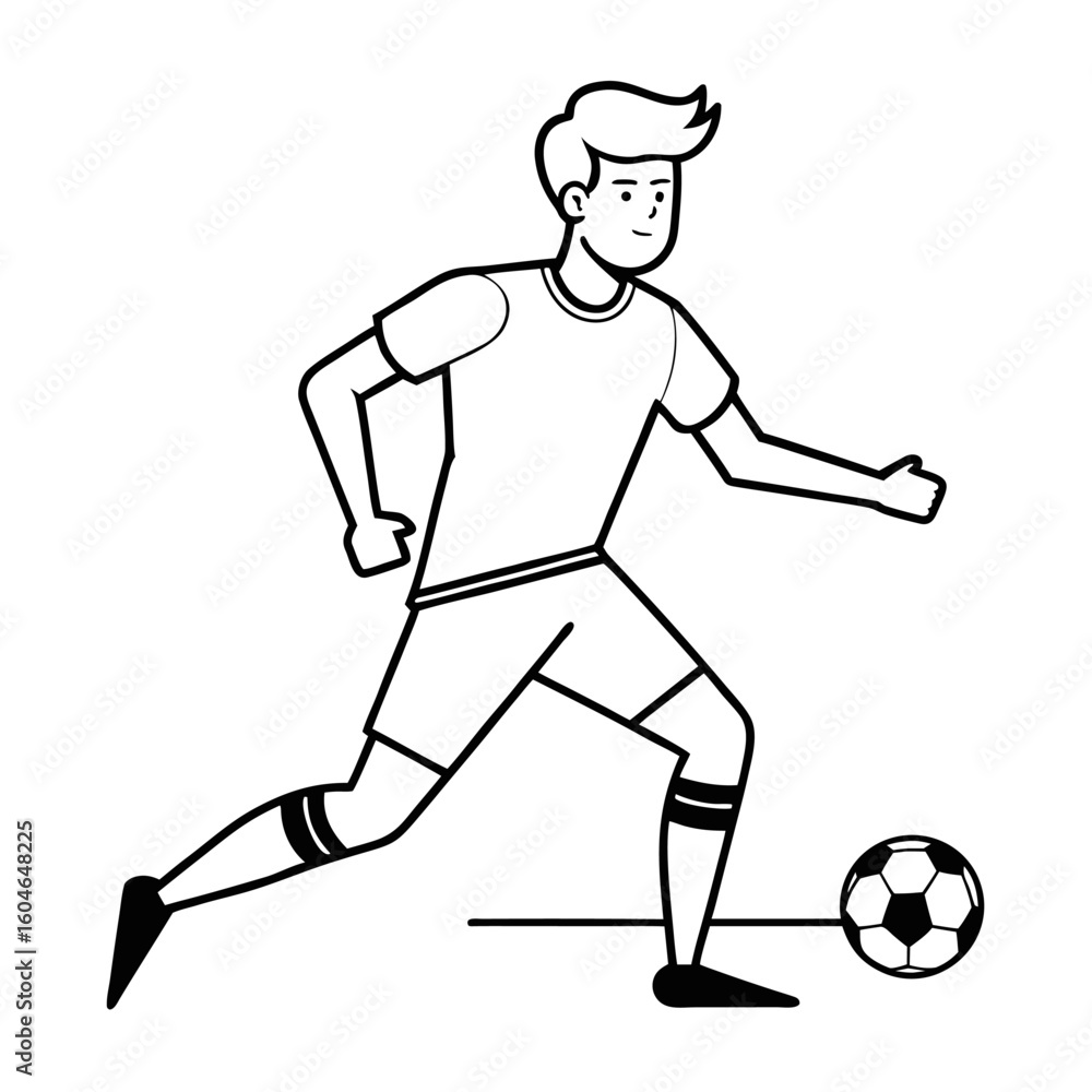 Obraz premium football player silhouette