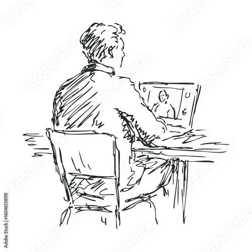 Remote work and online meeting during a busy day
