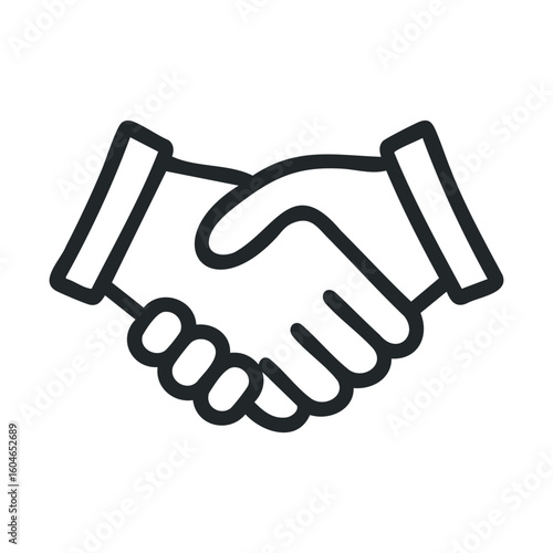 Agreement concept for business partnership with two hands shaking